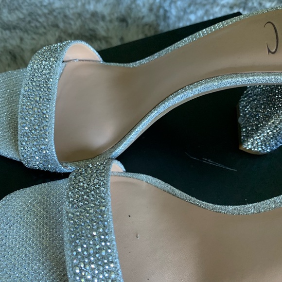 INC Silver Bling Heels - Picture 6 of 10